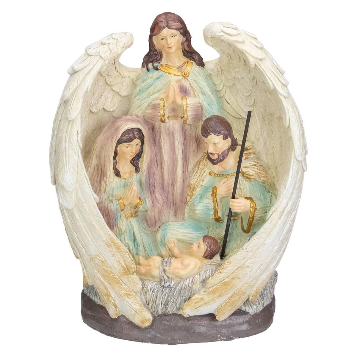 Northlight Seasonal 11in. Family & Angel Christmas Nativity...