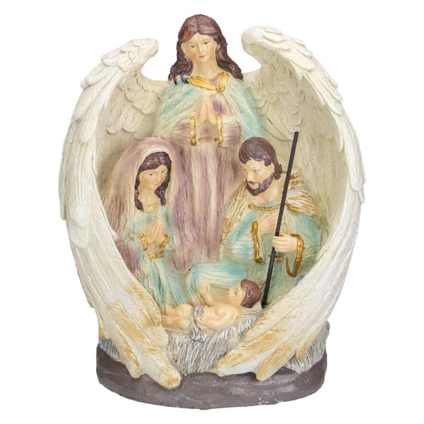 Northlight Seasonal 11in. Family & Angel Christmas Nativity Decor