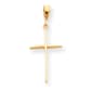 Unisex Gold Classics&#40;tm&#41; Polished Thin 14kt. Cross Pendant - image 1