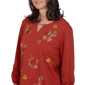Womens Alfred Dunner Classics Tossed Floral Butterfly Blouse - image 5