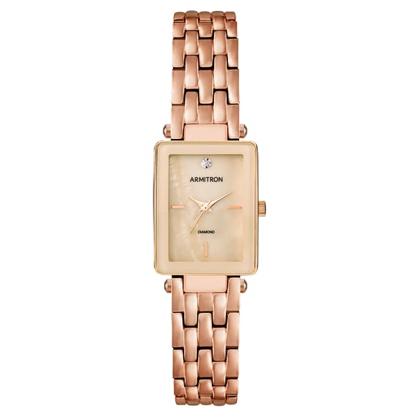 Womens Armitron Rose Gold-Tone Diamond Accent Watch - 75-5769BMRG - image 