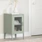 South Shore Crea Sage Green Metal Mesh 1-Door End Table - image 2