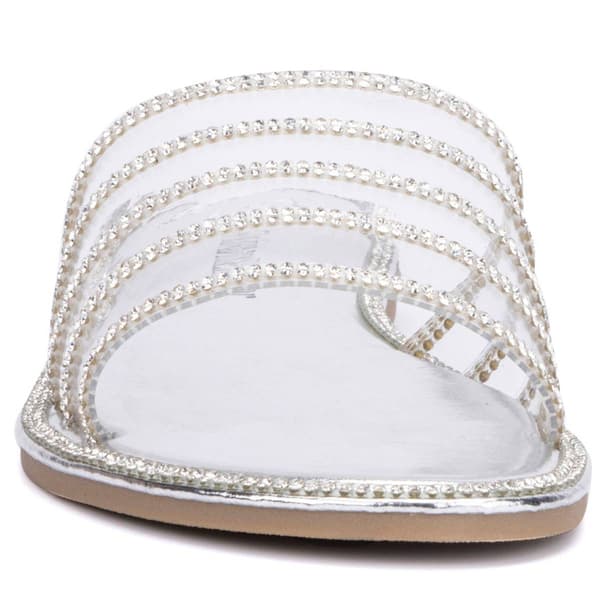 Womens Olivia Miller Nadia Sparkle Slide Sandals
