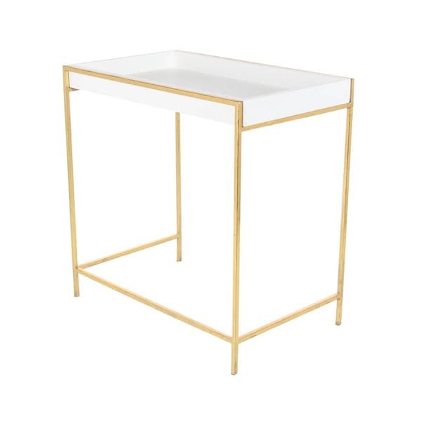 9th & Pike® Gold Metal Contemporary Console Table - Set of 2