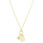 Athra 14kt. Gold over Brass Butterfly & Flower Charms Pendant - image 1
