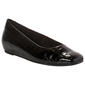Womens Easy Street Crescent Black Crocodile Flats - image 1