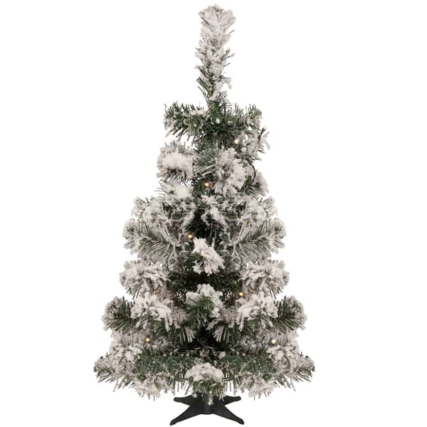 Northlight Seasonal 2ft. Pre-Lit Flocked Pine Christmas Tree