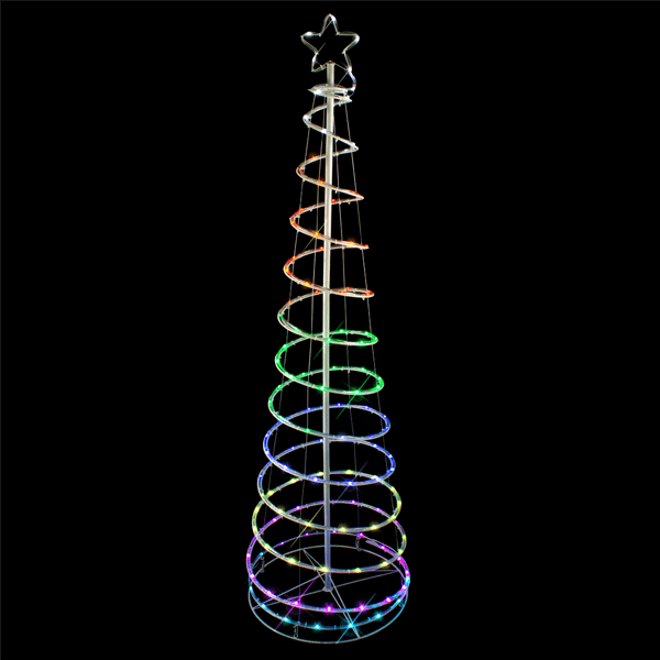 Northlight 6ft. LED Color Changing Outdoor Spiral Christmas Tree