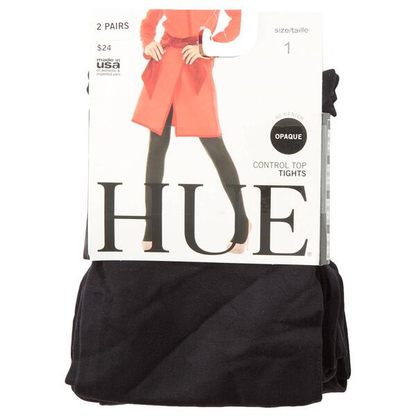 Womens HUE&#40;R&#41; Opaque Control Top Tights - image 