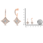 Haus of Brilliance Round Diamond Accent Dangle Rhombus Earrings - image 5
