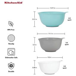 KitchenAid® Universal Set of 3 Mixing Bowls