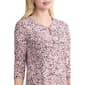 Petite Jones New York 3/4 Sleeve Keyhole Neck Abstract Blouse - image 4