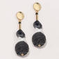Ashley Cooper(tm) Black Raffia & Howlite Drop Earrings - image 1