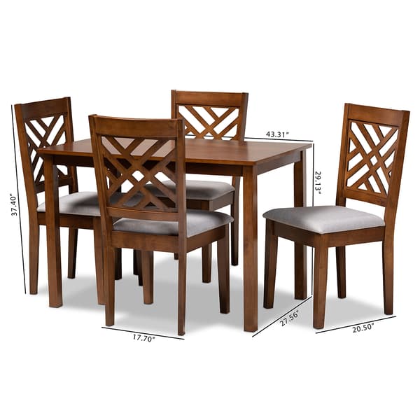 Baxton Studio Caron 5 Piece Dining Set