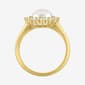 Gemstone Classics™ Lab Grown White Sapphire Pearl Halo Ring - image 2