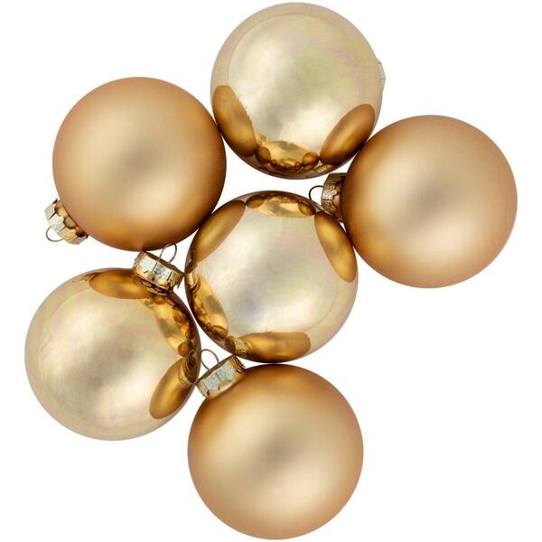 Northlight Seasonal 6ct. Champagne Glass Ball Christmas Ornaments - image 