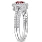 Gemstone Classics&#8482; 10kt. White Gold Ruby Heart Bridal Set - image 2