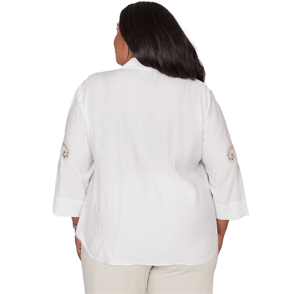Plus Size Alfred Dunner Natural Wonder Paisley Casual Button Down