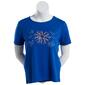 Womens Bonnie Evans Embroidered Firework Short Sleeve Tee - image 1