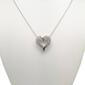 Sterling Silver Cubic Zirconia Heart Pendant Necklace - image 1