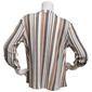 Womens Cure 3/4 Sleeve Stripe Split Neck Blouse - image 2