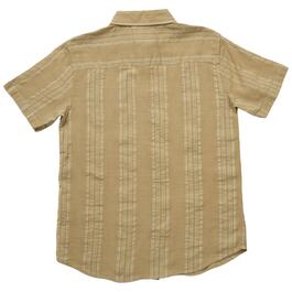 Mens Natural Blue by Visitor Vertical Striped Button Down Shirt