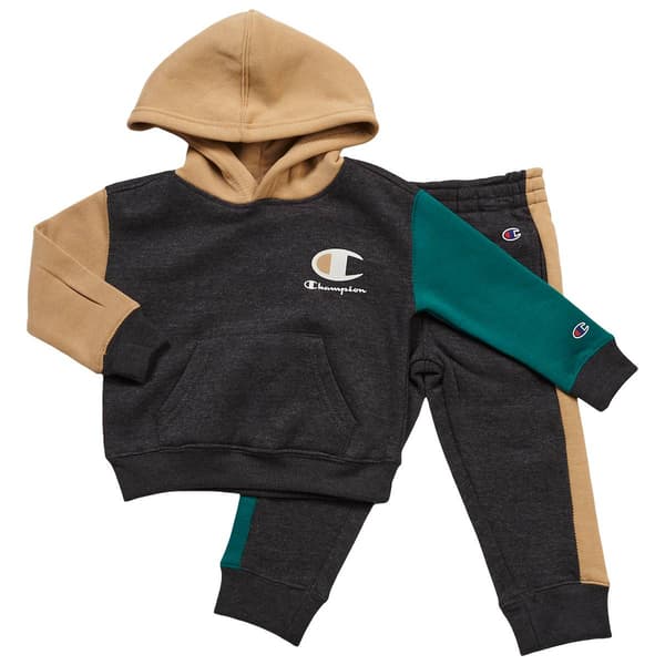 Toddler Boy Champion&#40;R&#41; Color Block Hoodie Set - image 