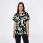 Womens Kasper Double Tiered Sleeve Floral Blouse - image 1