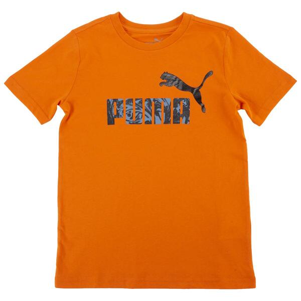 Boys &#40;8-20&#41; Puma Power Pack Short Sleeve Jersey Logo Tee - Orange - image 