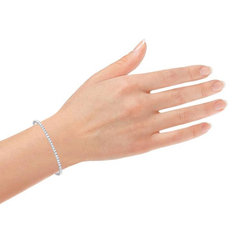 Nova Star® White Gold Lab Grown Diamond Tennis Bracelet