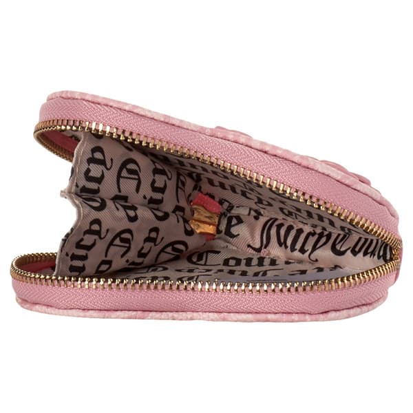 Womens Juicy Couture Juicy Bouquet Heart Zip Around Wristlet