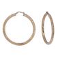 Candela 14kt. Gold Full Diamond Cut Hoop Earrings - image 1