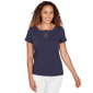 Petites Heart''s of Palm Smooth Sailing Solid Short Sleeve Top Wi - image 1
