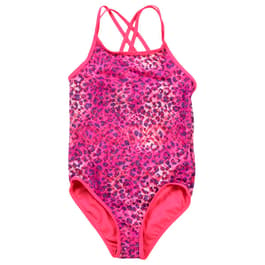 Girls &#40;7-16&#41; Limited Too Crochet Cheetah Swimsuit