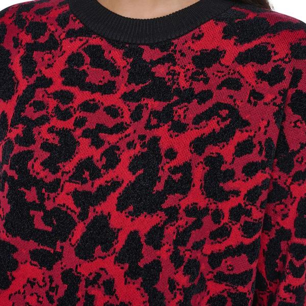 Womens DKNY Long Sleeve Abstract Crew Neck Sweater