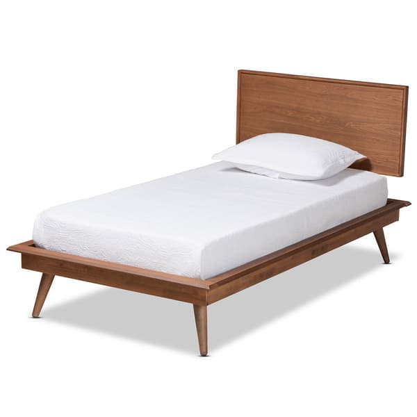 Baxton Studio Karine Walnut Brown Finished Wood Platform Bed - image 