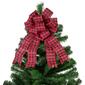 Northlight Seasonal 19in. Buffalo Plaid Christmas Bow Tree Topper - image 6