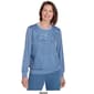 Petite Alfred Dunner Casual Fridays Embroidered Box Sweatshirt - image 3