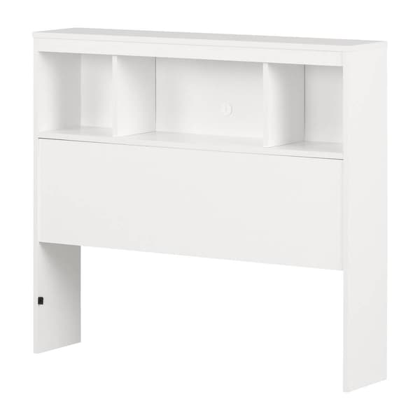 South Shore Summertime Pure White Twin Bookcase Headboard - image 