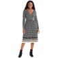 Womens Luxology Long Sleeve Side Buckle Midi Dress - image 1