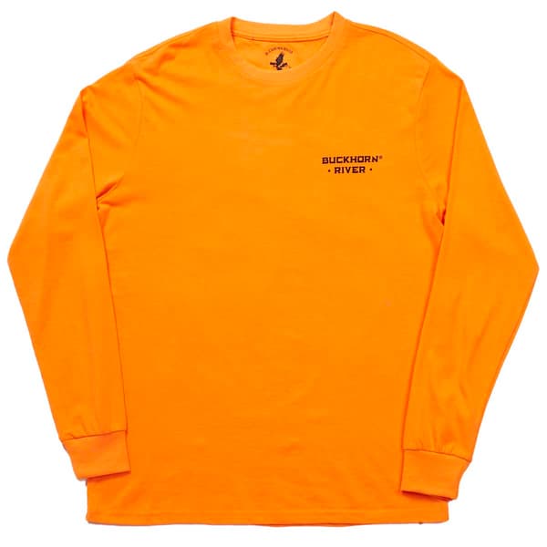 Mens Buckhorn River Long Sleeve Animal Tee - Blazing Cain Orange - image 