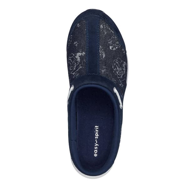 Womens Easy Spirit Travelport Floral Suede Mules
