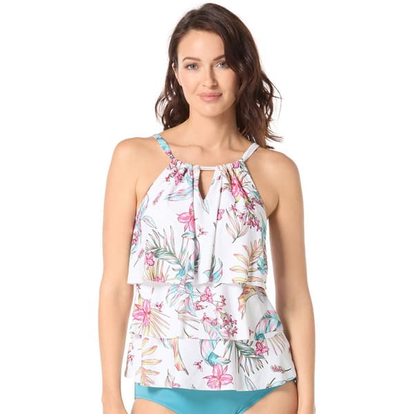 Womens Beach House Endless Summer Tiered Tankini Swim Top