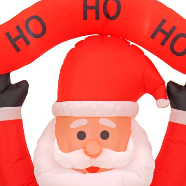 National Tree 7ft. Inflatable Blow Up Santa w/ 3 White LED Lights