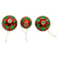 Kurt Adler 80 MM Green & Red Ball 3pc. Ornament Set - image 2