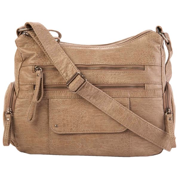 Bueno Croc Washed Hobo