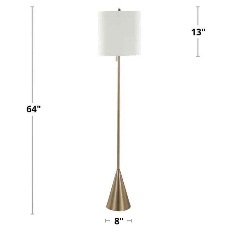 LumiSource Cone 64in. Contemporary Metal Floor Lamp