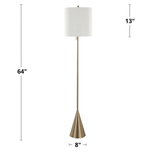 LumiSource Cone 64in. Contemporary Metal Floor Lamp