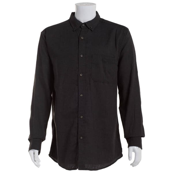 Mens Big & Tall Mountain Ridge Flannel Shirt - Black/Charcoal - image 