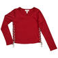 Girls (7-16) Speechless(R) Long Sleeve Rhinestone Tie Side Top - image 1
